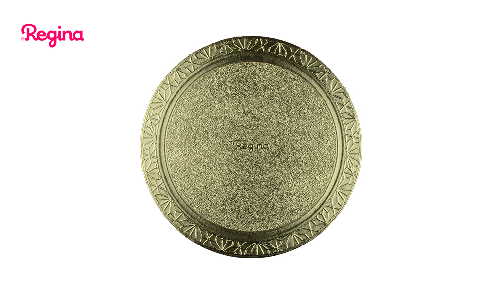 CAKEBOARD REGINA REDONDO DOURADO 21CM