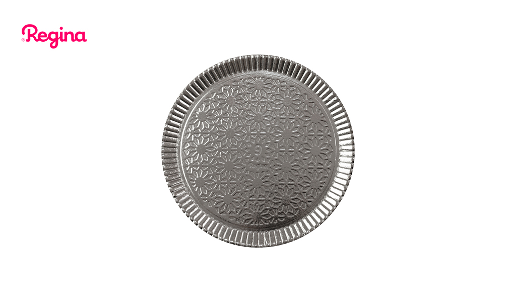 PRATO REGINA LAMINADO N-9 42CM PRATA C/10 UNIDADES
