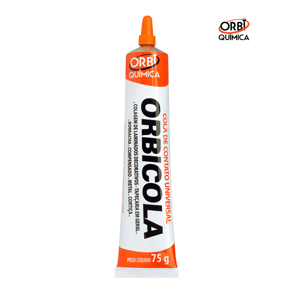 ADESIVO ORBI COLA CONTATO UNIVERSAL 75G AMBAR