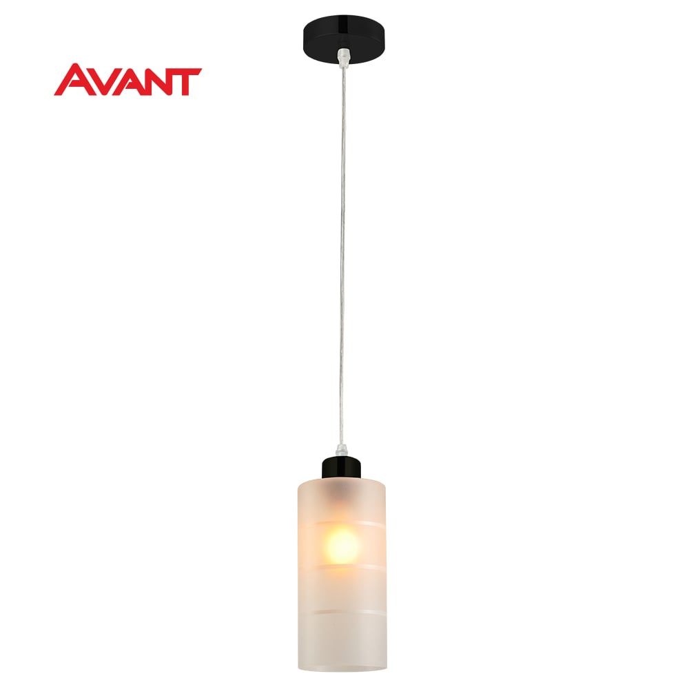 LUMINARIA PENDENTE AVANT LINHA PRIMUS MODELO ALBA - 1XE27 PRETO FOSCO