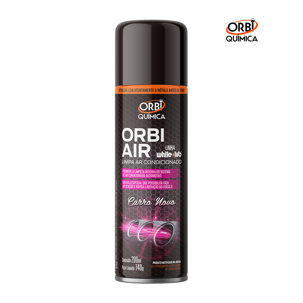 LIMPA AR CONDICIONADO ORBI AIR CARRO NOVO 200ML