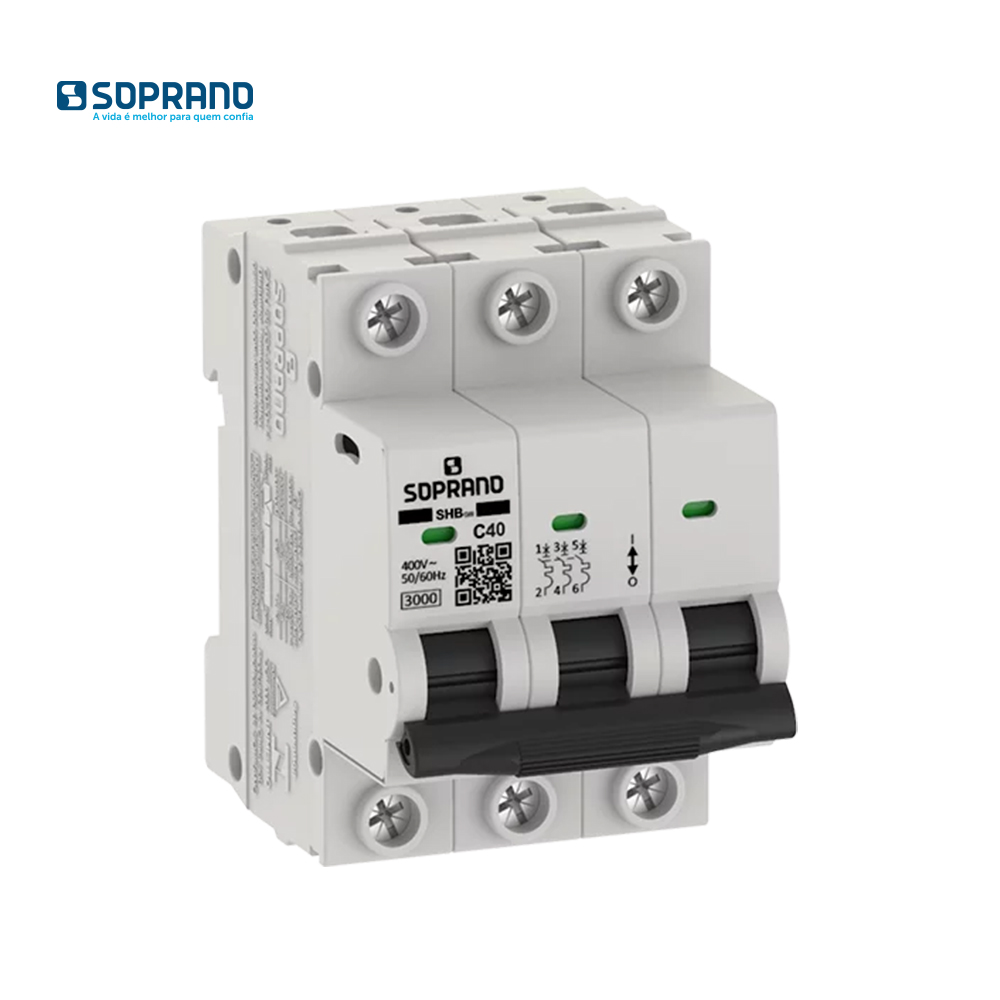 DISJUNTOR SOPRANO TRIPOLAR GIII  40A BRANCO