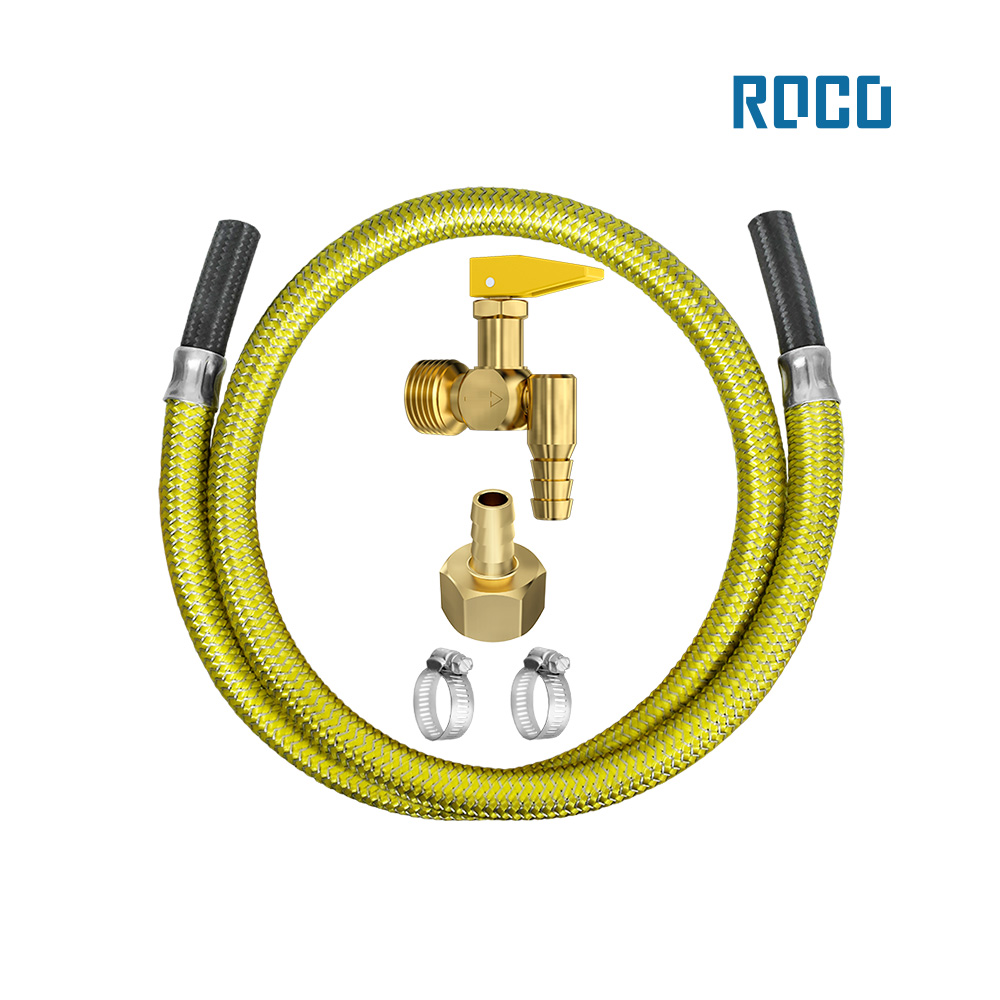 KIT INSTALACAO ROCO FOGAO/COOKTOP C/REGISTRO CORTA-FOGO 90° LIGACAO FLEXIVEL 1 METRO