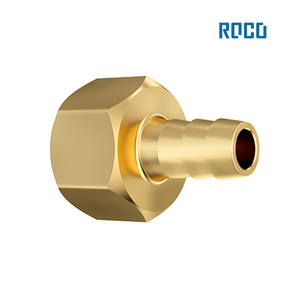 TERMINAL ROCO P/MANGUEIRA DE  GAS 1/2”BSP(F) X 3/8”TM