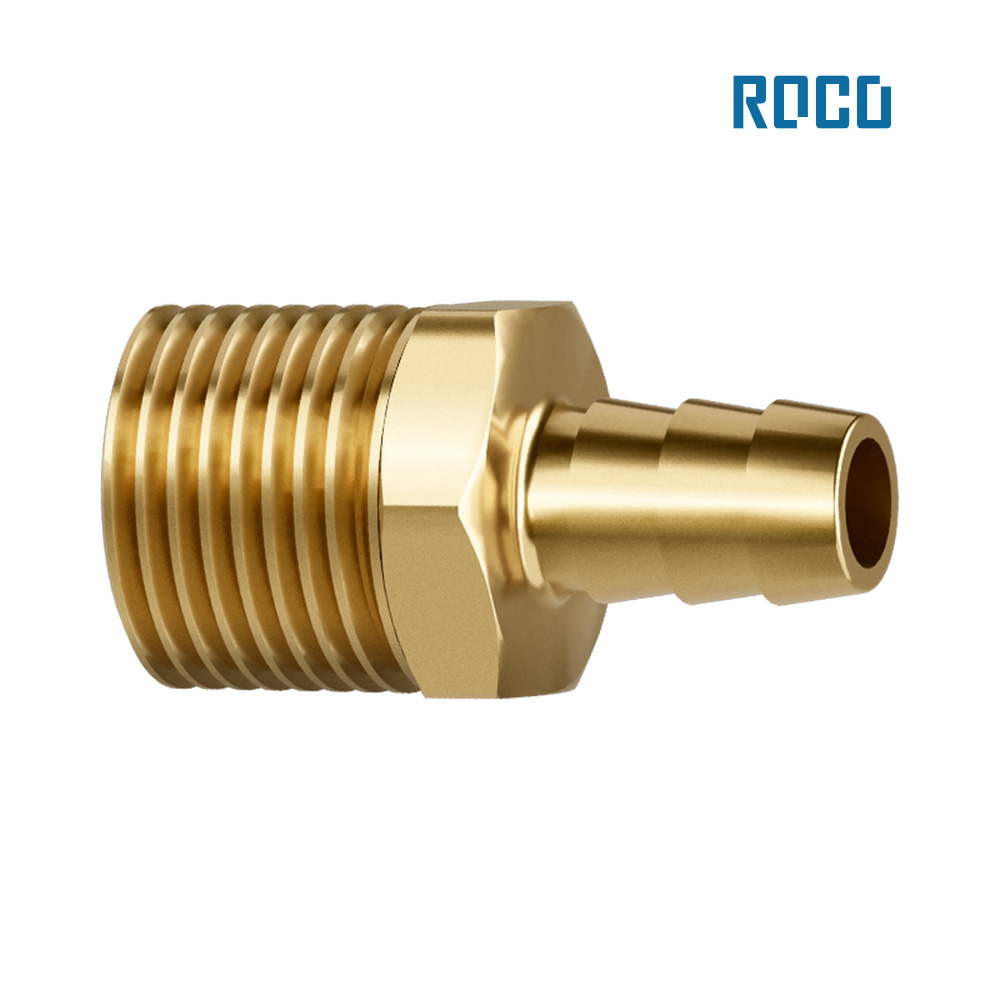 TERMINAL ROCO P/MANGUEIRA DE  GAS 1/2”NPT(M) X 3/8”TM