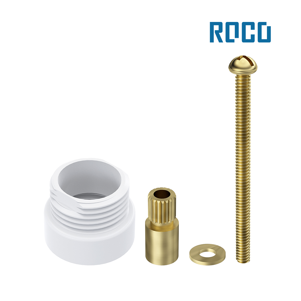 PROLONGADOR E ESTRIA ROCO REGISTRO DOCOL 10MM BRANCO