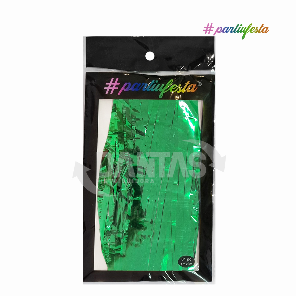 CORTINA PARTIUFESTA METALIZADA 1X2M VERDE