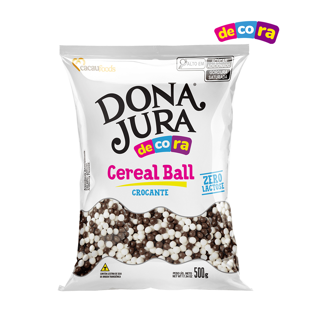 CEREAL MINI DECORA CROCANTE BRANCO/PRETO 500 GRAMAS