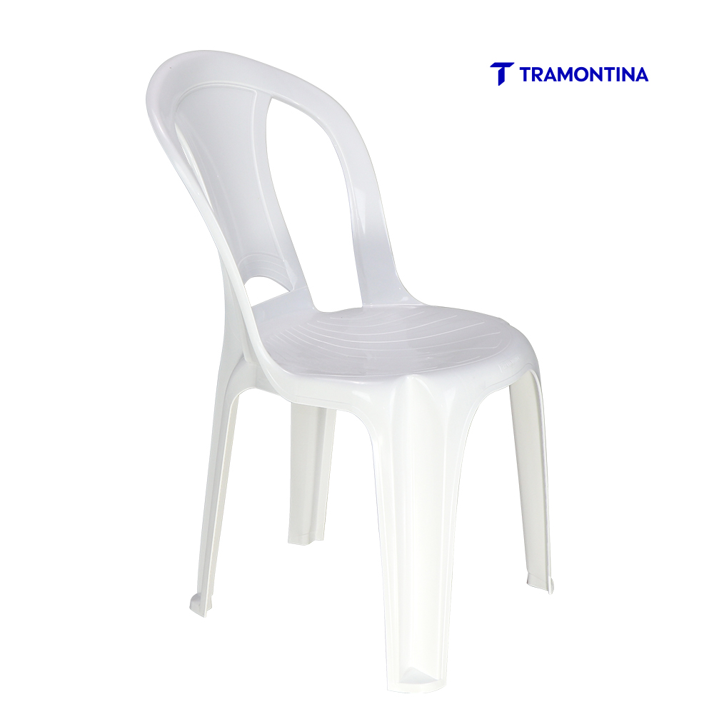 CADEIRA TRAMONTINA BISTRO PLASTICA BUZIOS BRANCA