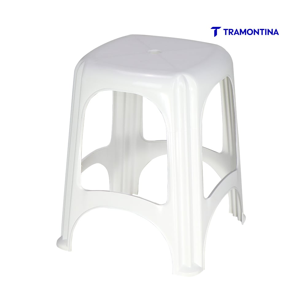 BANQUETA TRAMONTINA PLASTICA NITEROI BRANCA