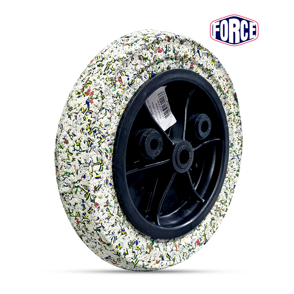 RODA FORCE C/PNEU MACICO LEVE 3,25X8 EIXO UNIVERSAL