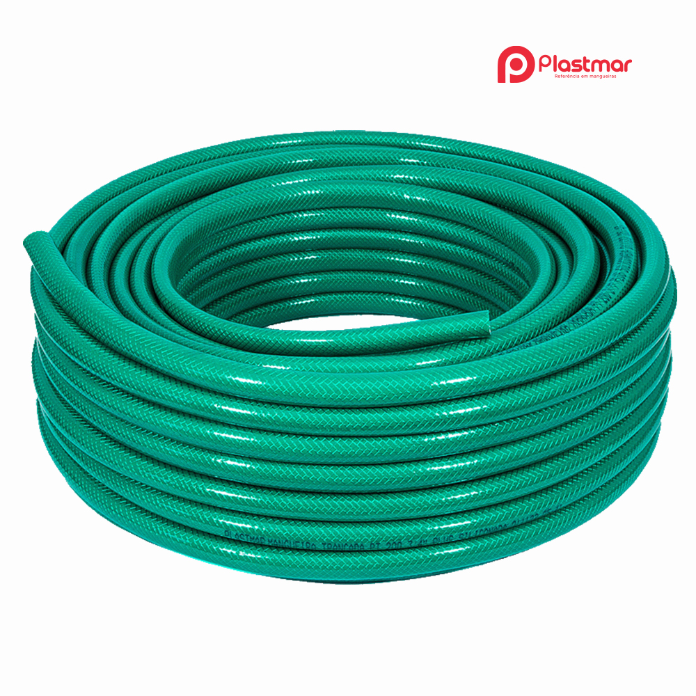 MANGUEIRA PLASTMAR PT200 1/2” PLUS SILICONADA - ROLO C/200M VERDE