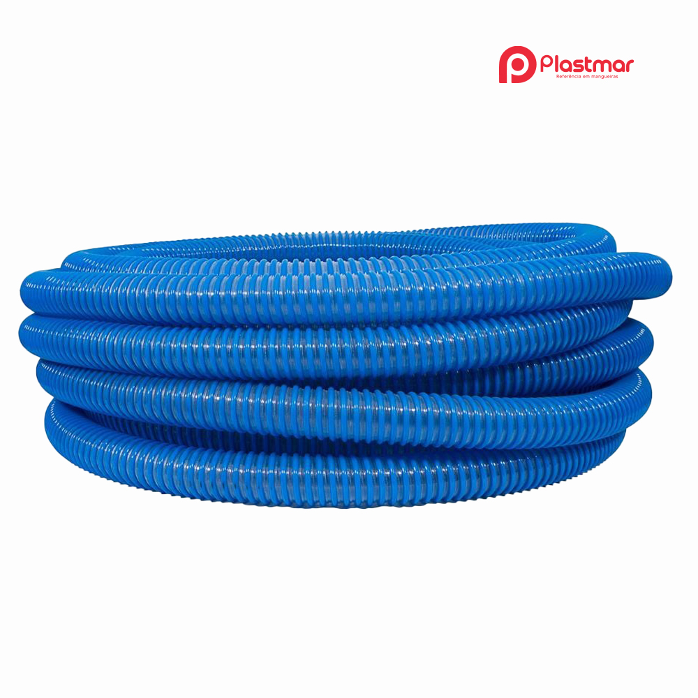 MANGUEIRA PLASTMAR FLUTUANTE P/PISCINA 1.1/2” 25M AZUL