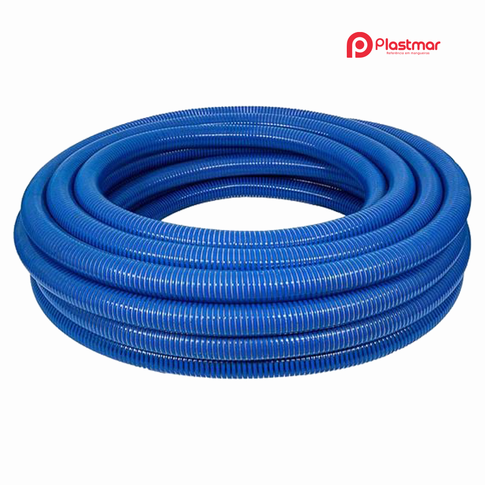 MANGUEIRA PLASTMAR DE SUCCAO 1” (DN25) 25M AZUL