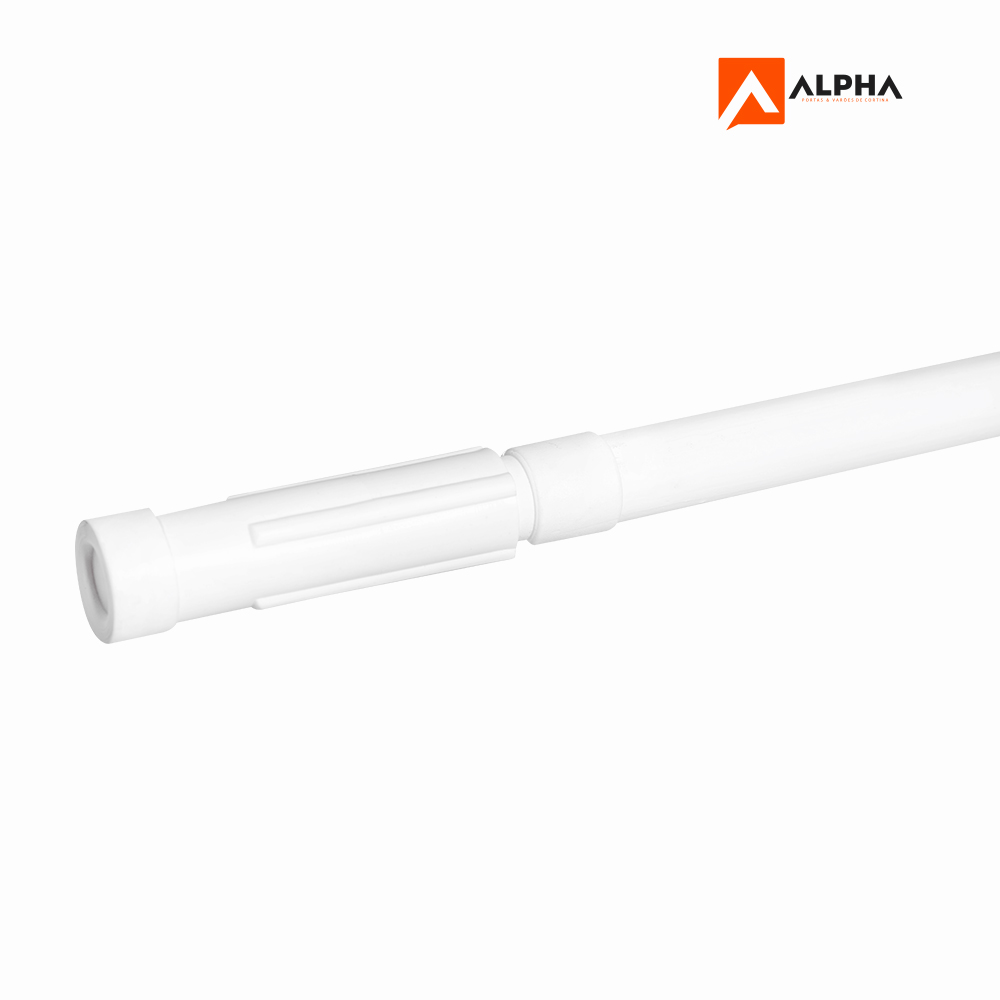 VARAO ALPHA DE METAL REGULAVEL P/CORTINA 1,40X1,55M - BRANCO