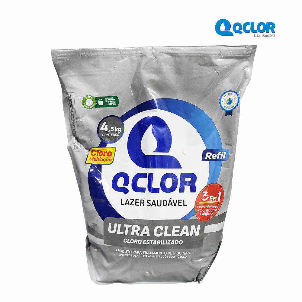 CLORO QCLOR P/PISCINA ULTRA CLEAN  C/4,5KG ( EMBALAGEM POUCH )