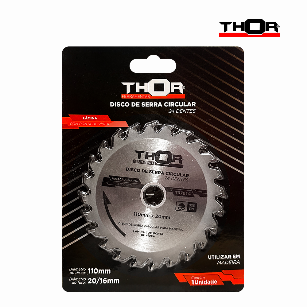 DISCO THOR  P/MADEIRA 4.3/8” 20MM 24D
