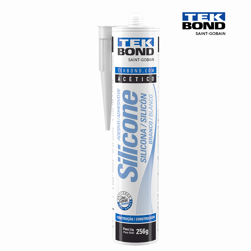 SILICONE TEKBOND  ACETICO USO GERAL 256G BRANCO
