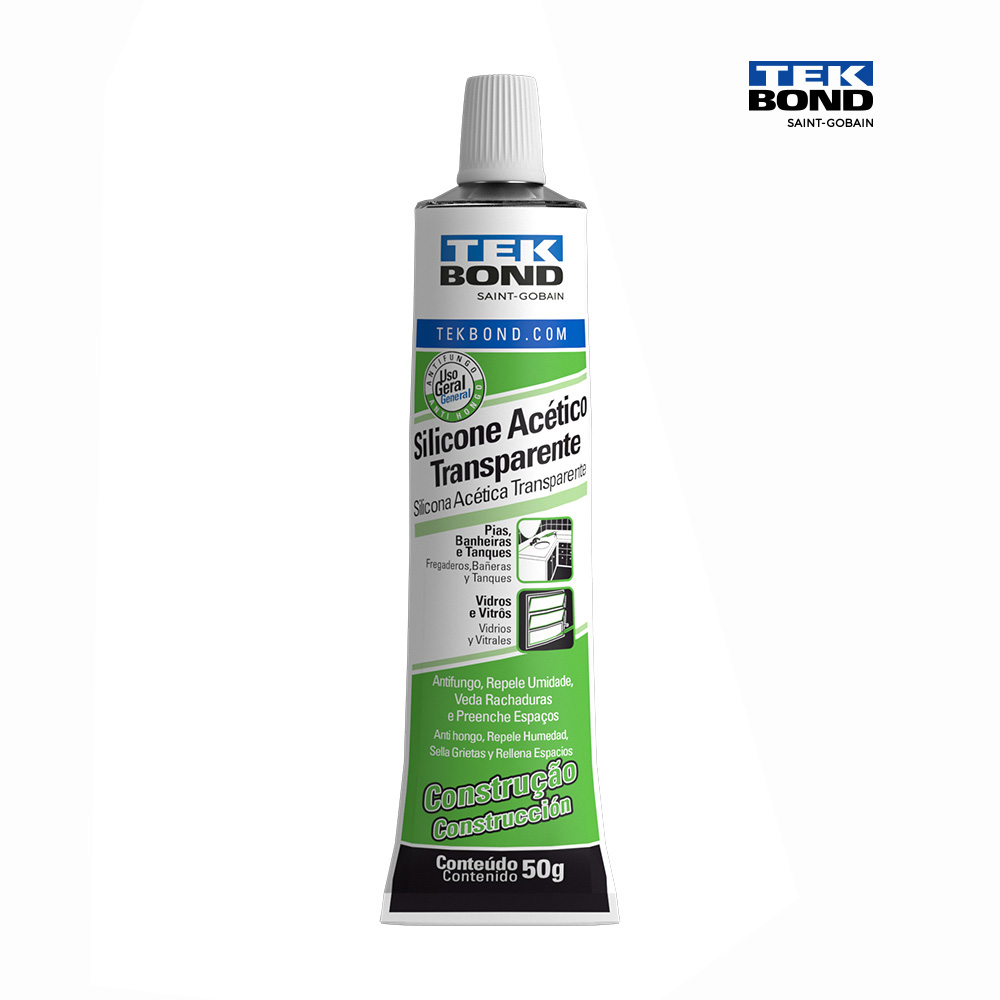 SILICONE TEKBOND USO GERAL INCOLOR C/BISN 50GR