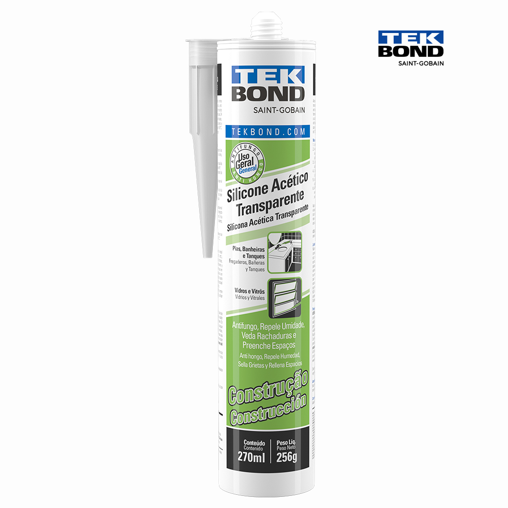 SILICONE TEKBOND USO GERAL INCOLOR 256GR