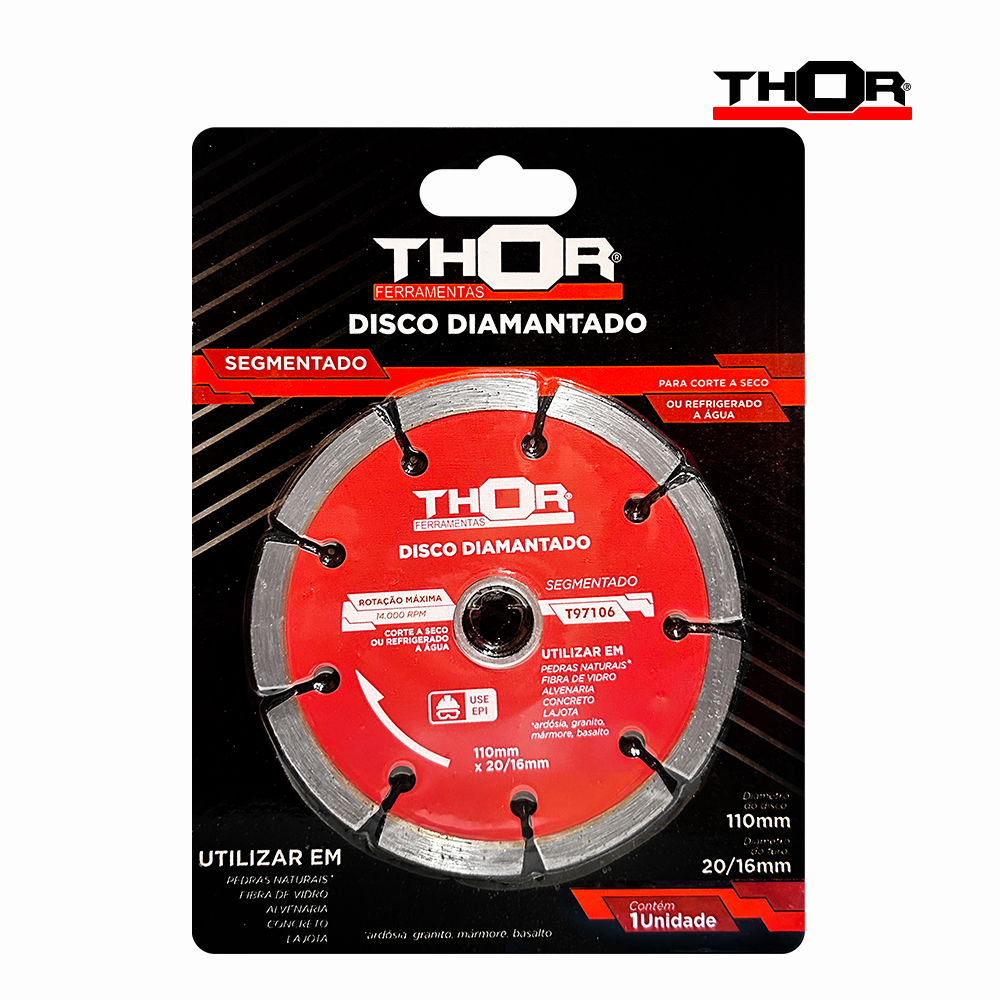 DISCO THOR DIAMANTADO SEGMENTADO 110MM 4”