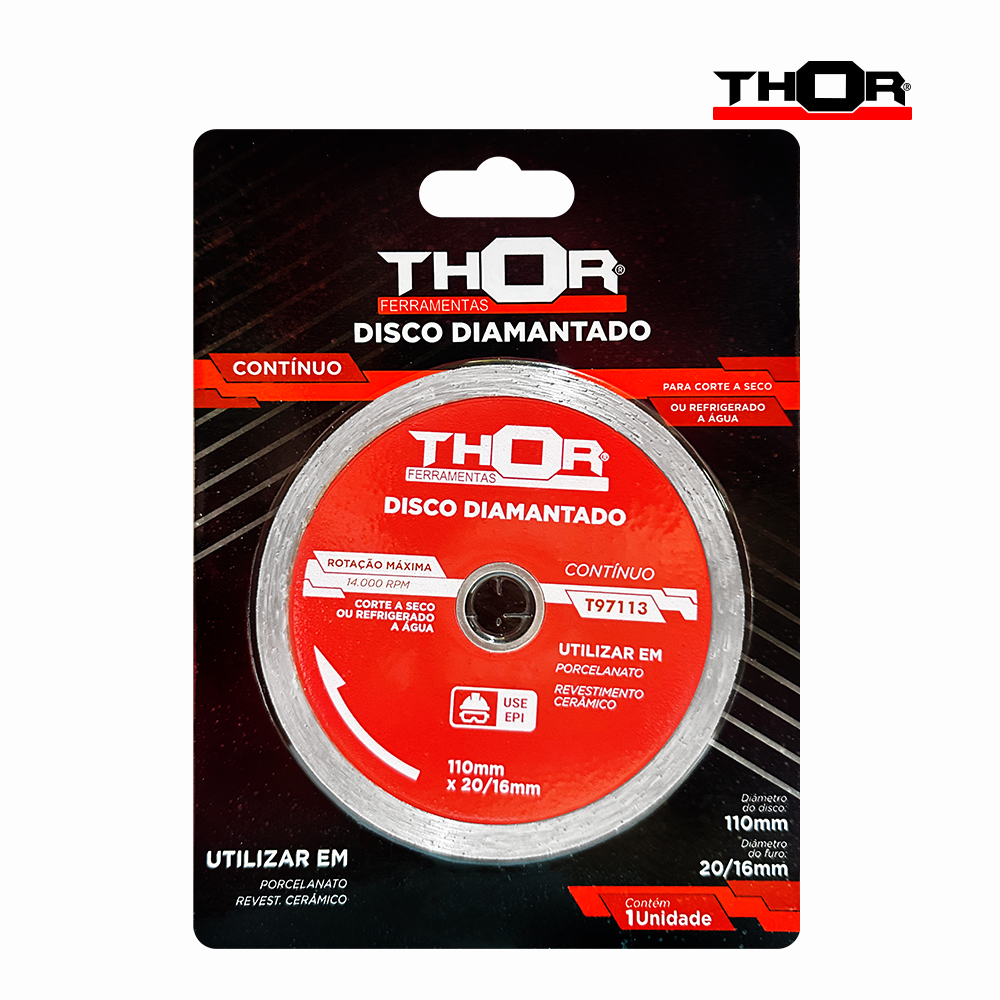 DISCO THOR DIAMANTADO CONTINUO 110MM 4”