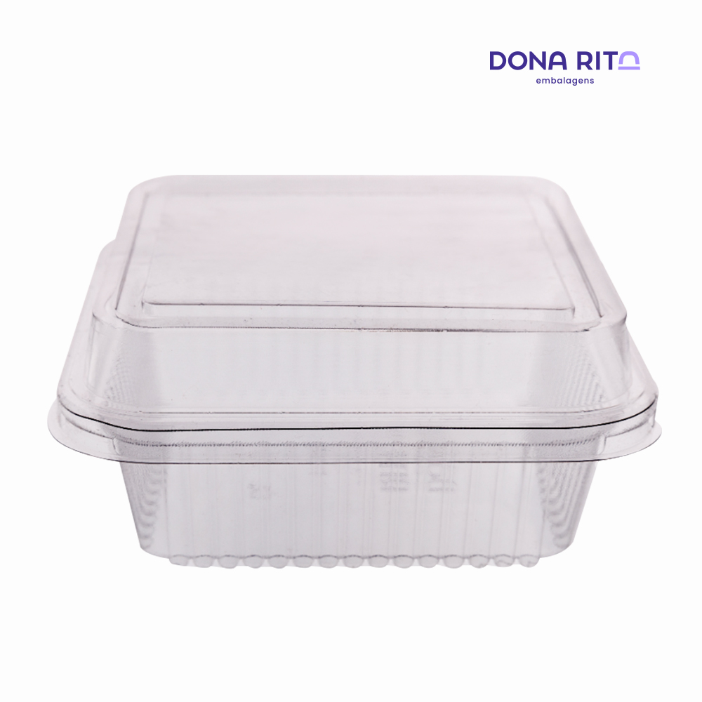 POTE+TAMPA DONARITA QUADRADA D650 C/TAMPA 200ML C/300 UNIDADES