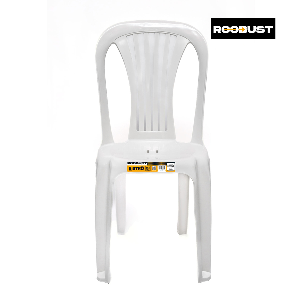 CADEIRA ROOBUST DE PRAIA PLÁSTICO BRANCA
