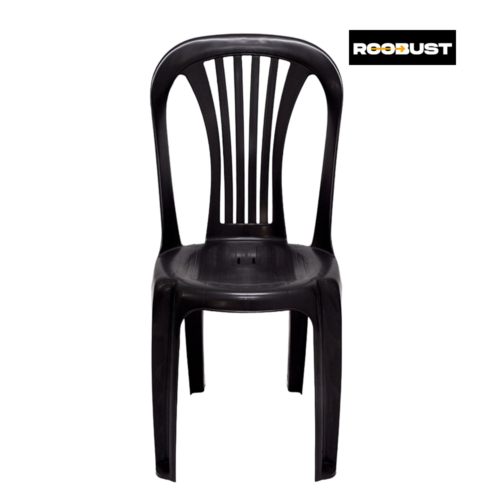 CADEIRA ROOBUST DE PRAIA PLÁSTICO PRETA