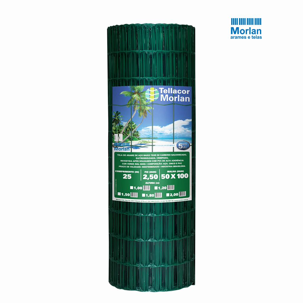 TELLACOR MORLAN MULTIUSO REVESTIDO PVC 1,50MX25M VERDE