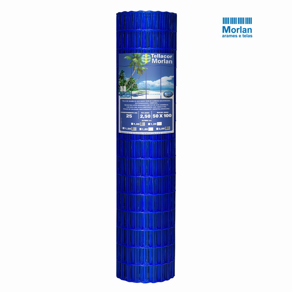 TELLACOR MORLAN MULTIUSO REVESTIDO PVC 1,00MX25M AZUL