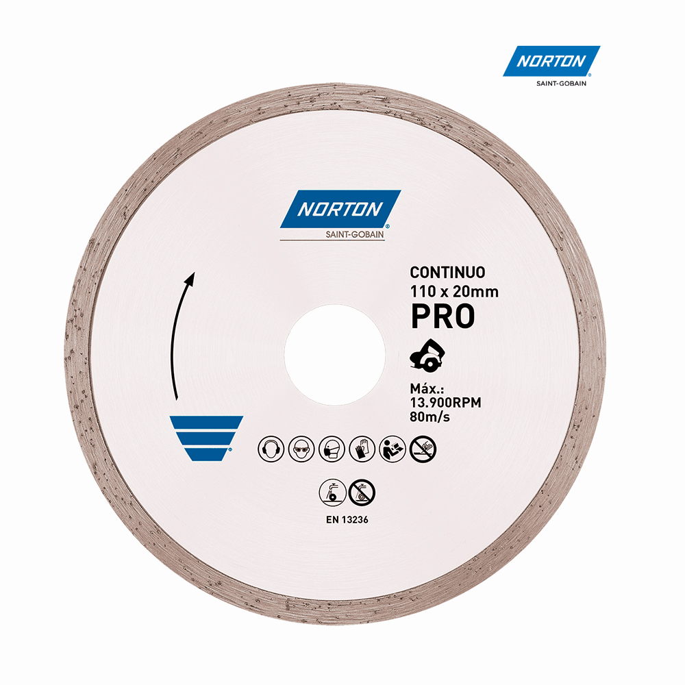 DISCO NORTON DIAMANTADO PRO CONTINUO 110MM X 20MM
