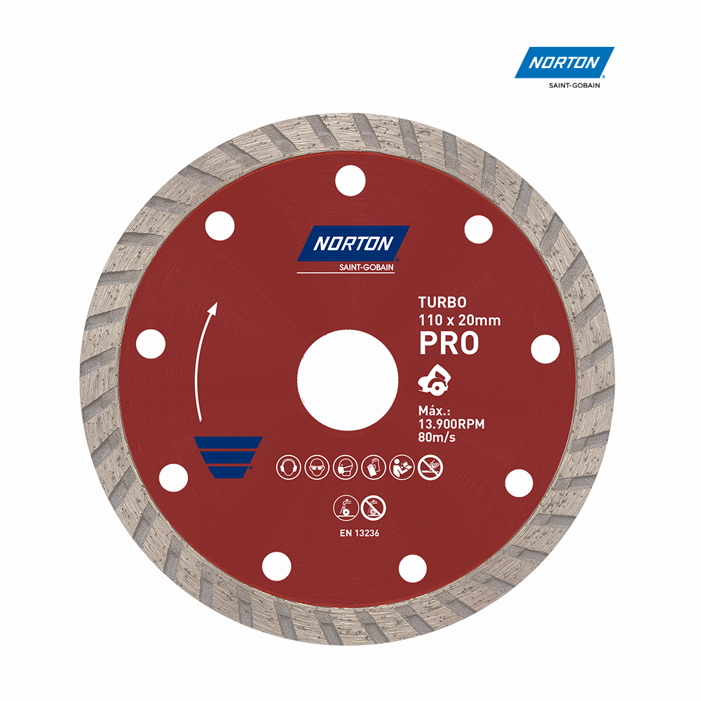 DISCO NORTON DIAMANTADO PRO TURBO 110MM X 20MM