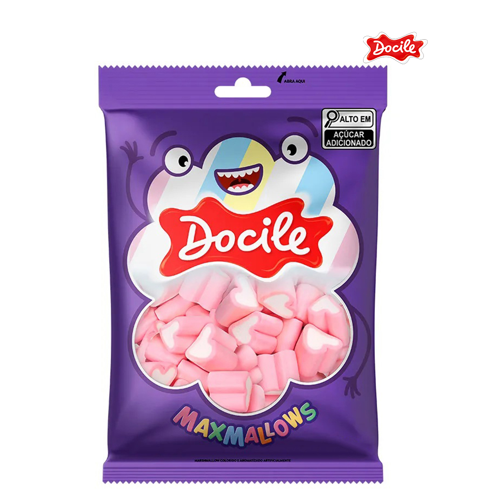 MAXMALLOWS DOCILE CORAÇÃO MORANGO 220G