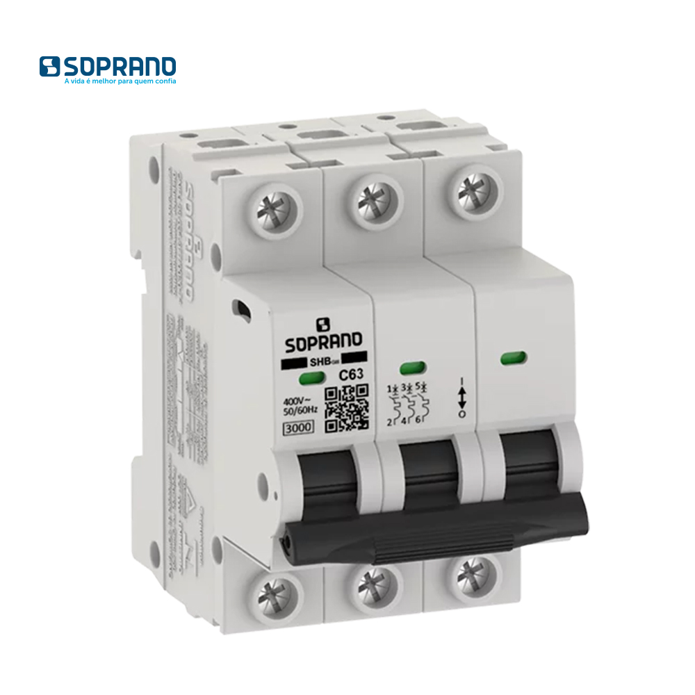 DISJUNTOR SOPRANO TRIPOLAR GIII  50A BRANCO