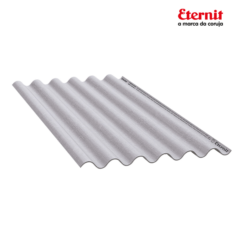 TELHA ETERNIT FIBROCIMENTO ONDULADA 6MM 2,13M X 1,10M