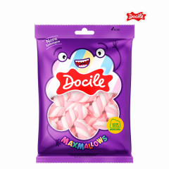 MAXMALLOWS DOCILE TWIST ROSA/BRANCO BAUNILHA 220G