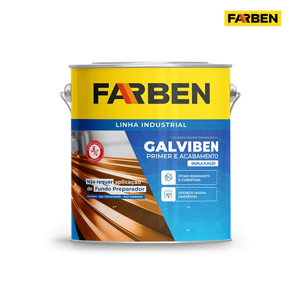 FUNDO GALVANIZADO FARBEN GALVIBEN DUPLA FUNCAO  900ML BRANCO.