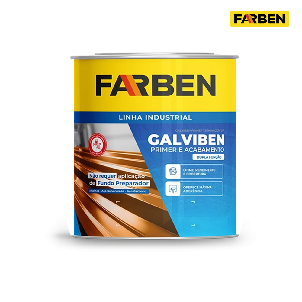 FUNDO GALVANIZADO FARBEN GALVIBEN DUPLA FUNCAO  900ML PRETO