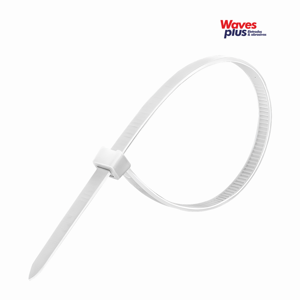 ABRAÇADEIRA WAVES PLUS NYLON BRANCA 3,6X350MM - PACOTE C/100