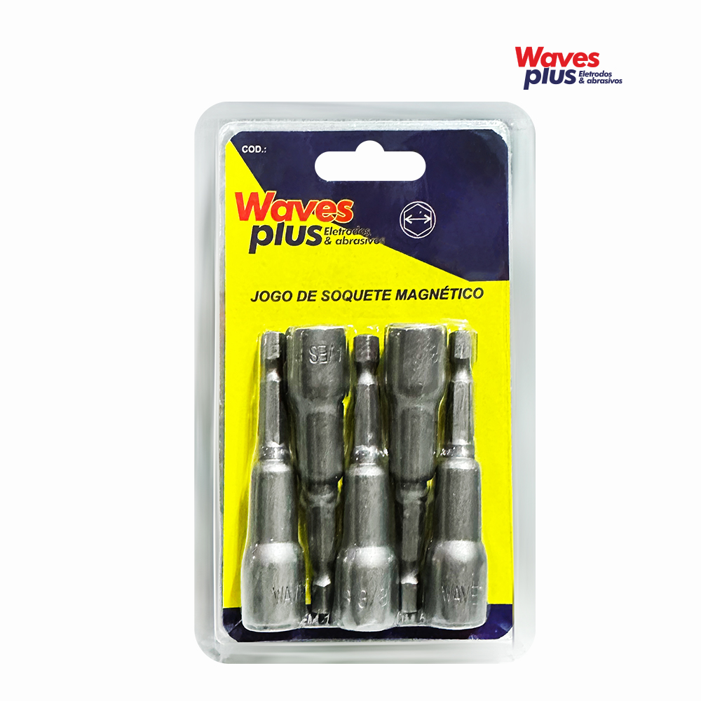 JOGO DE SOQUETE MAGNETICA WAVES PLUS 5/16” - C/05 UNIDADES
