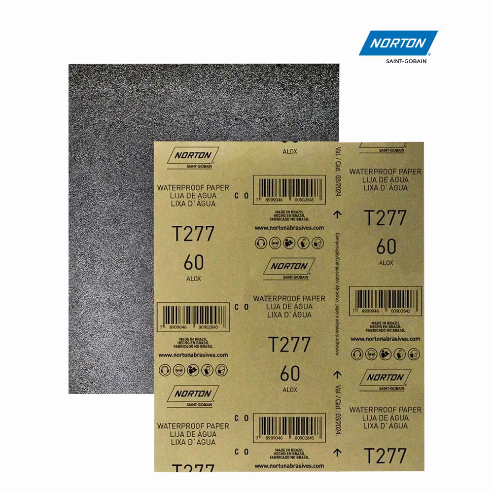 LIXA NORTON D AGUA T277 G060 230X280MM C/50 UNIDADES
