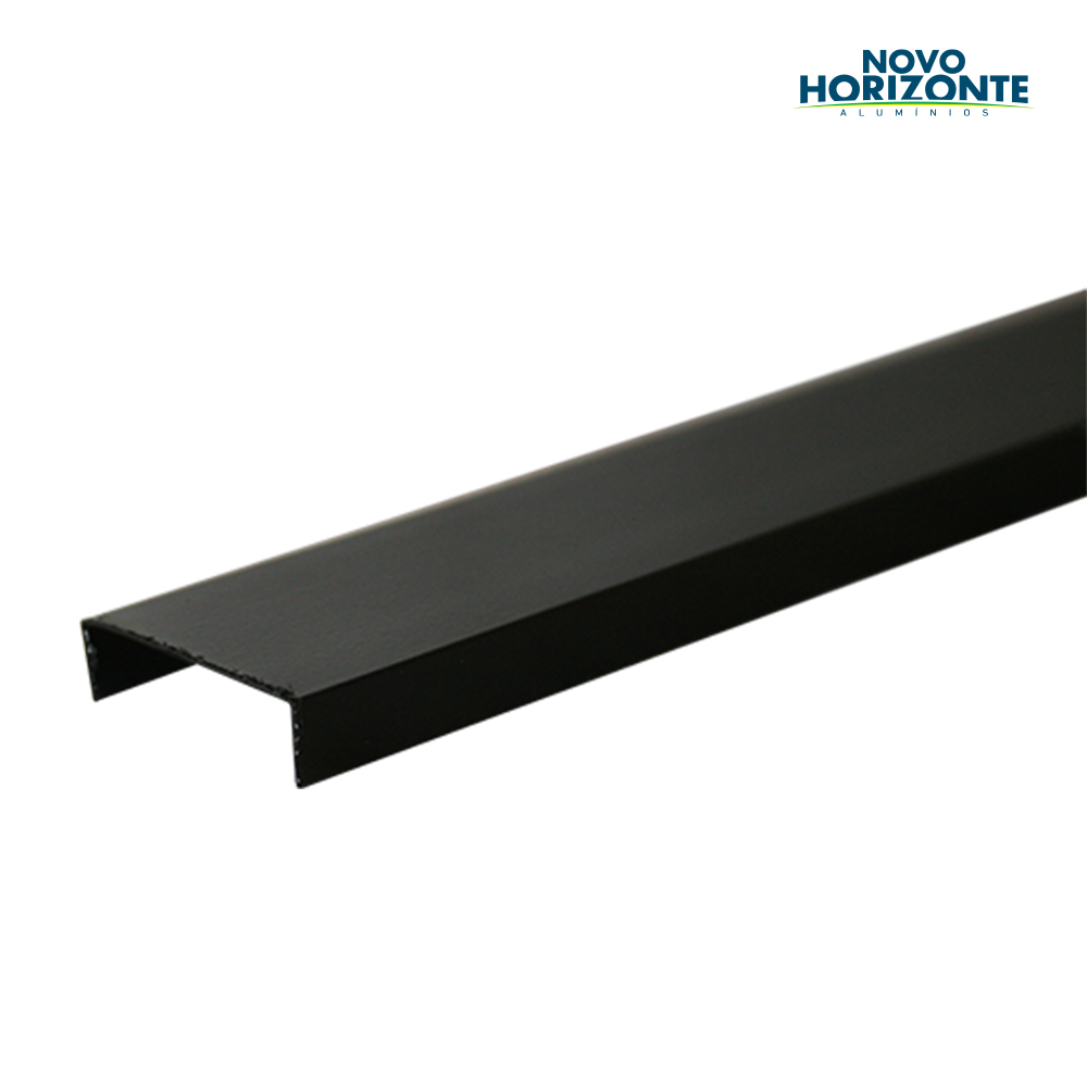 RODAPE DE PAREDE NOVOHORIZONTE ALUMINIO 3,5CMX3M PRETO