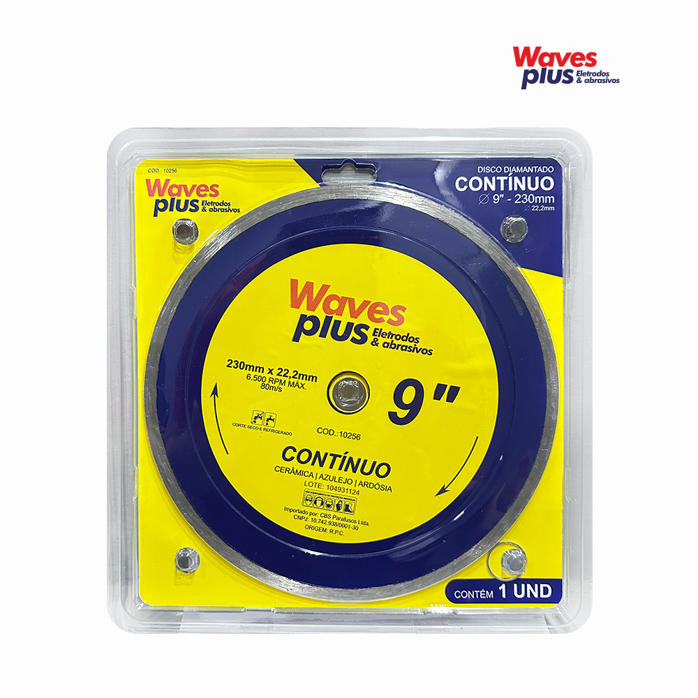 DISCO WAVES PLUS DIAMANTADO CONTINUO - 230X22,2MM