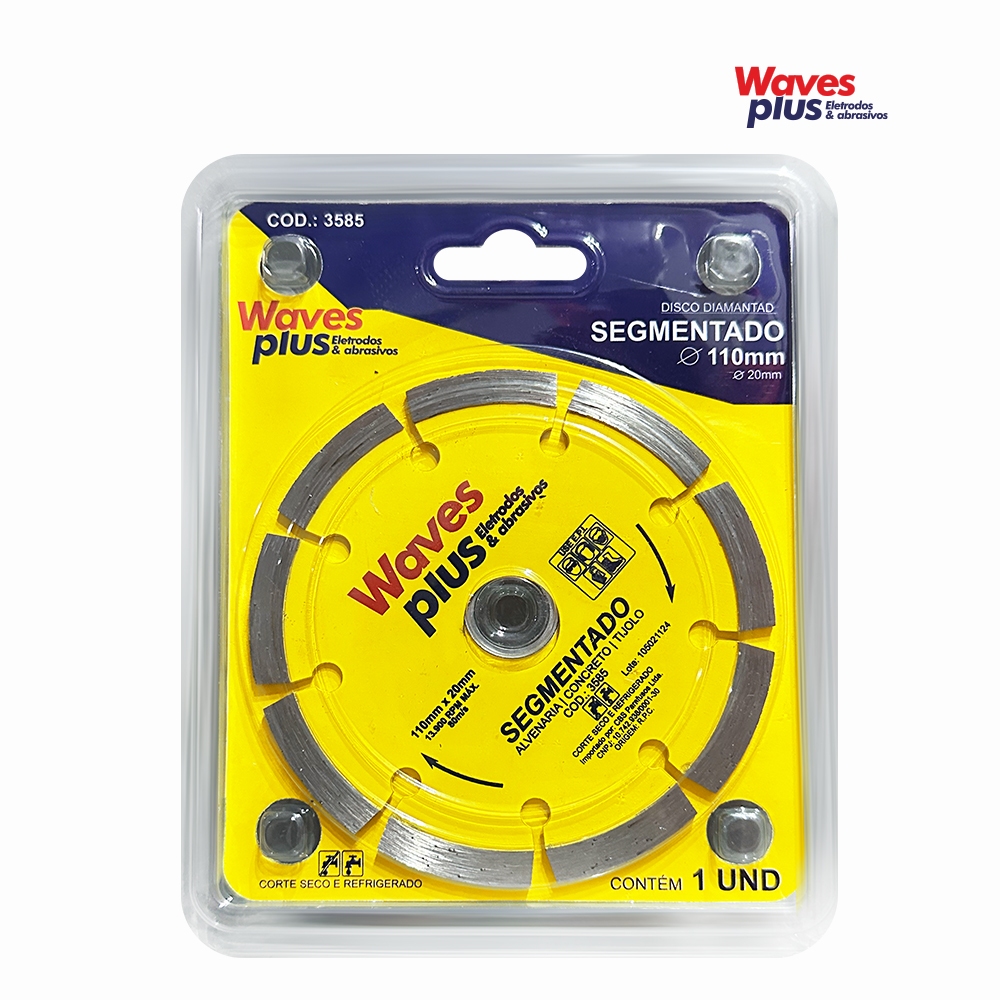 DISCO WAVES PLUS DIAMANTADO SEGMENTADO - 110X20MM