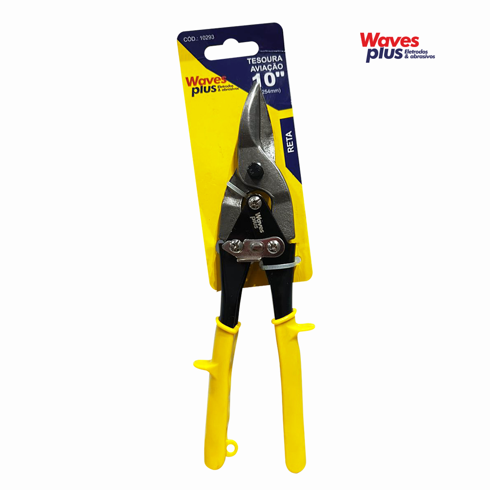 TESOURA WAVES PLUS DE FUNILEIRO TIPO AVIAÇÃO BICO RETA 10”