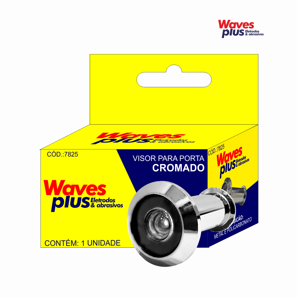 OLHO MAGICO WAVES PLUS V-PORTA 35-60MM CROMADO