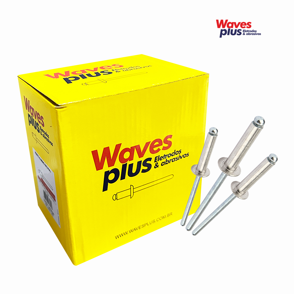 REBITE WAVES PLUS DE ALUMINIO 418 4,0X18MM - CAIXA C/500