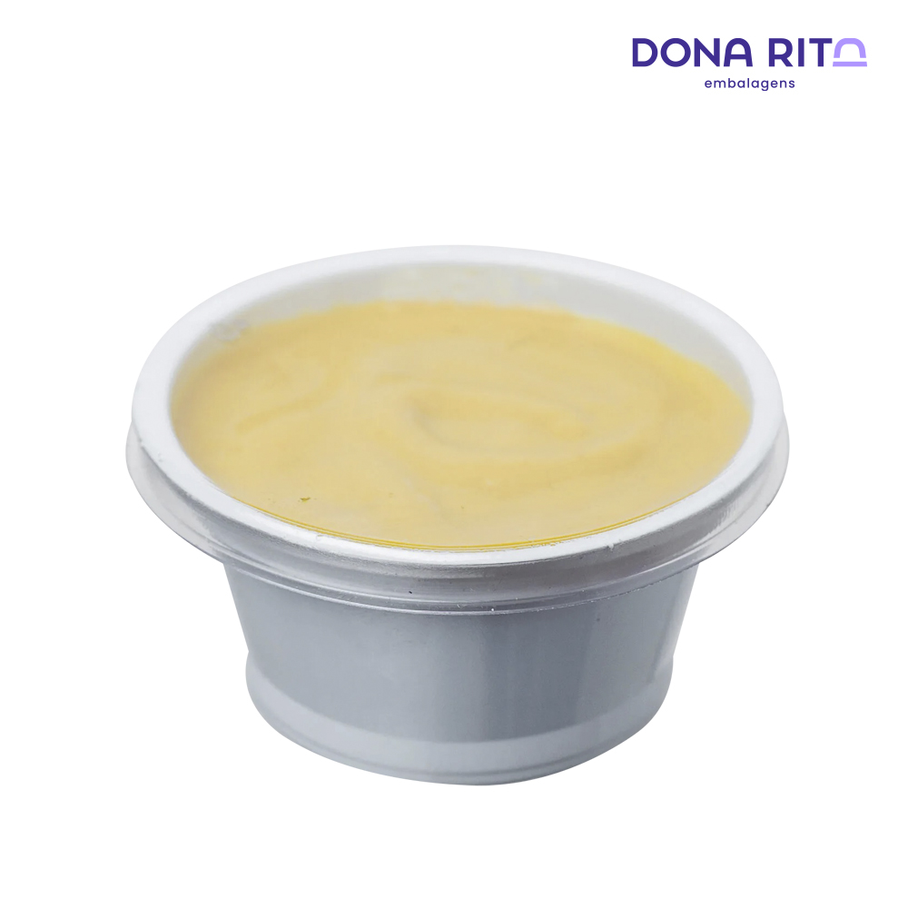 POTE+TAMPA DONARITA REDONDO D695 PARA MOLHOS 30ML BRANCA C/700 UNIDADES