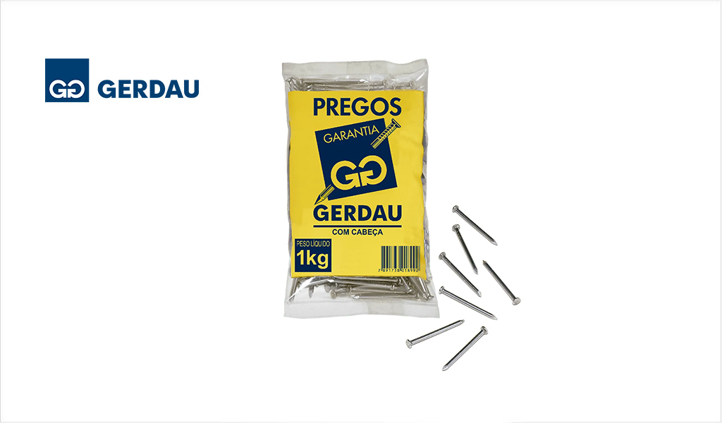 PREGO GERDAU C/CAB 19X36 (3.1/4”X9) POL